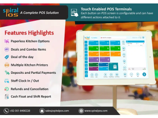Cafe | Fast Food Restaurant POS | Touch Based POS | Spiral POS